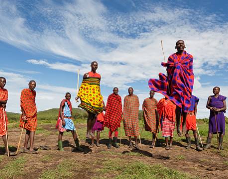 Masaier danser i Masai Mara, Kenya africa tours