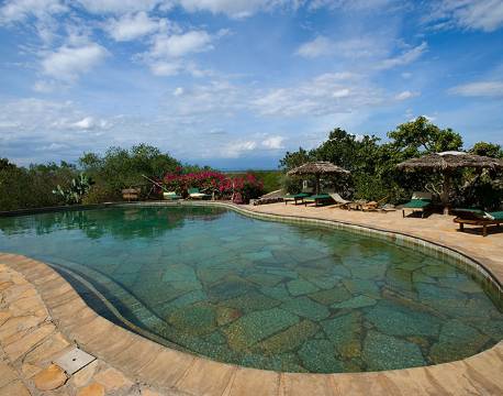 Pool området på KIA Lodge, Arusha, Tanzania