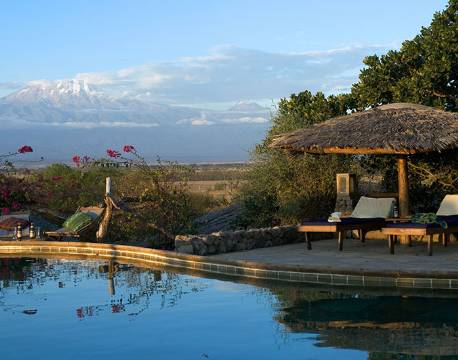 Pool området på KIA Lodge, Arusha, Tanzania